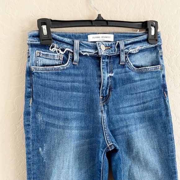 Flying Monkey Distressed Denim Blue‎ Jeans - Picture 3 of 8